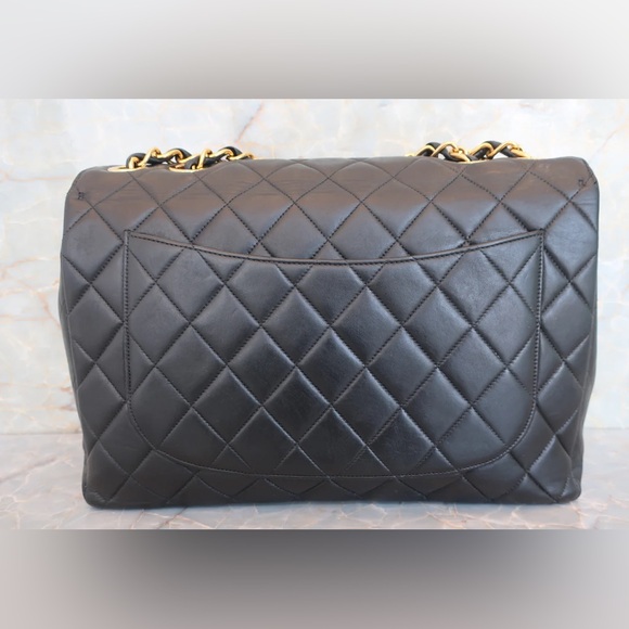 Authentic CHANEL single flap classic matelasse 30 medium 24k gold vintage bag - Picture 5 of 15